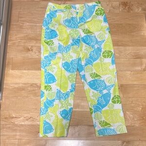 Lilly Pulitzer Vibrant Fish Print  Pants
